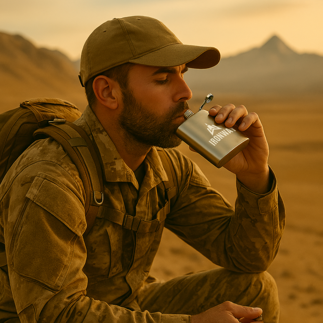 Fiaschetta da Avventura – Fiaschetta da Fianco in Acciaio Inossidabile per Esploratori