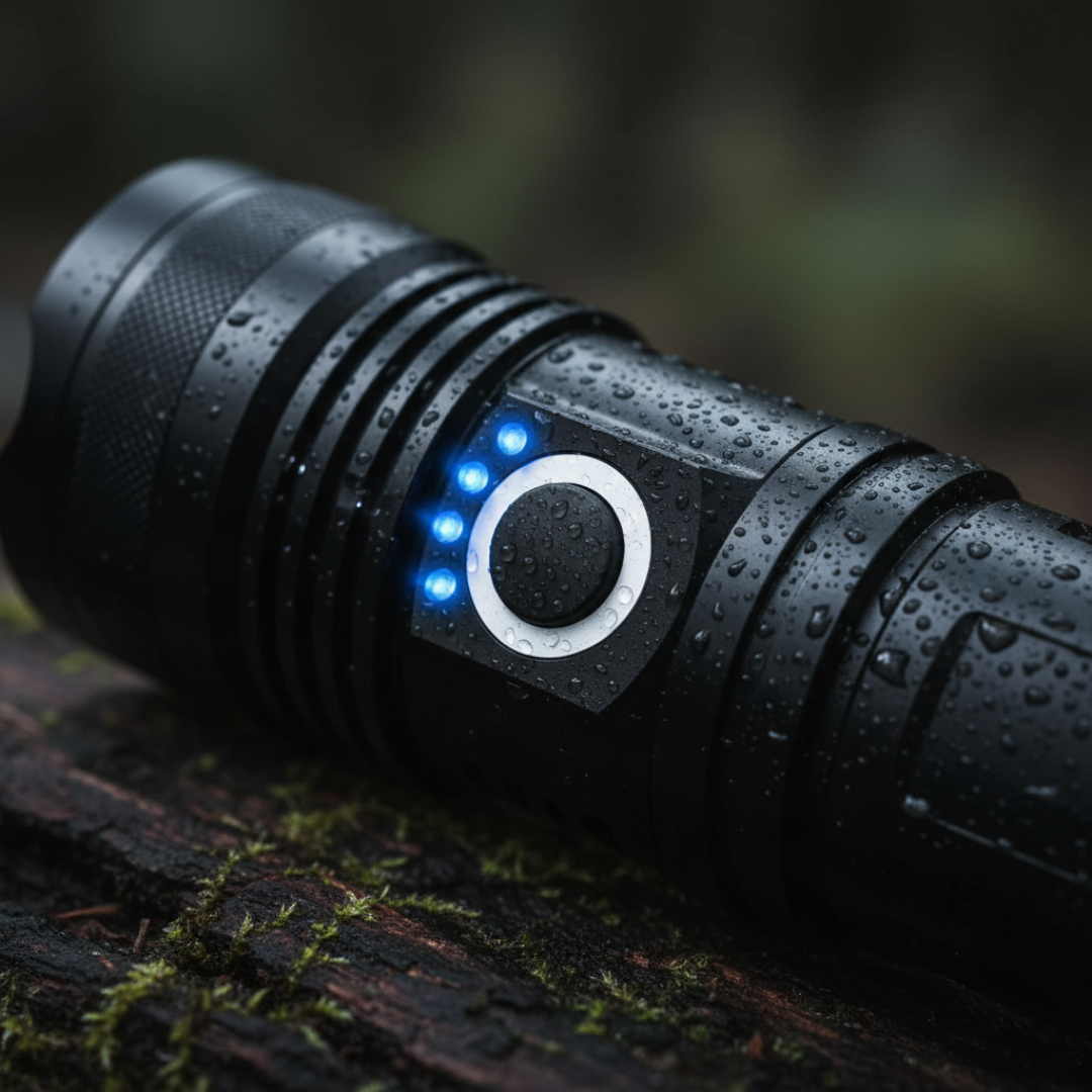 Torcia LED Ricaricabile Impermeabile a Lunga Portata