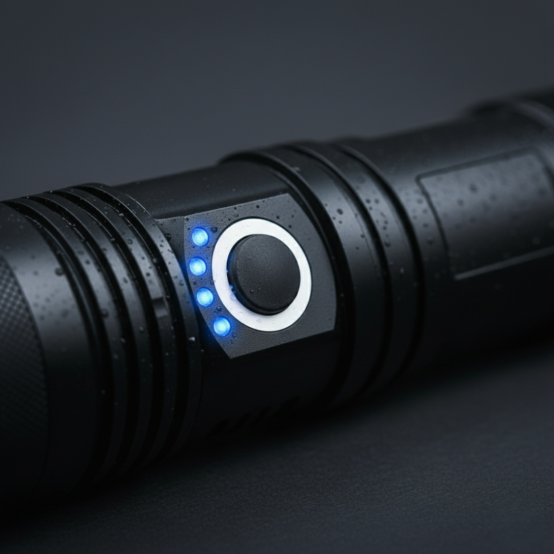 Torcia LED Ricaricabile Impermeabile a Lunga Portata