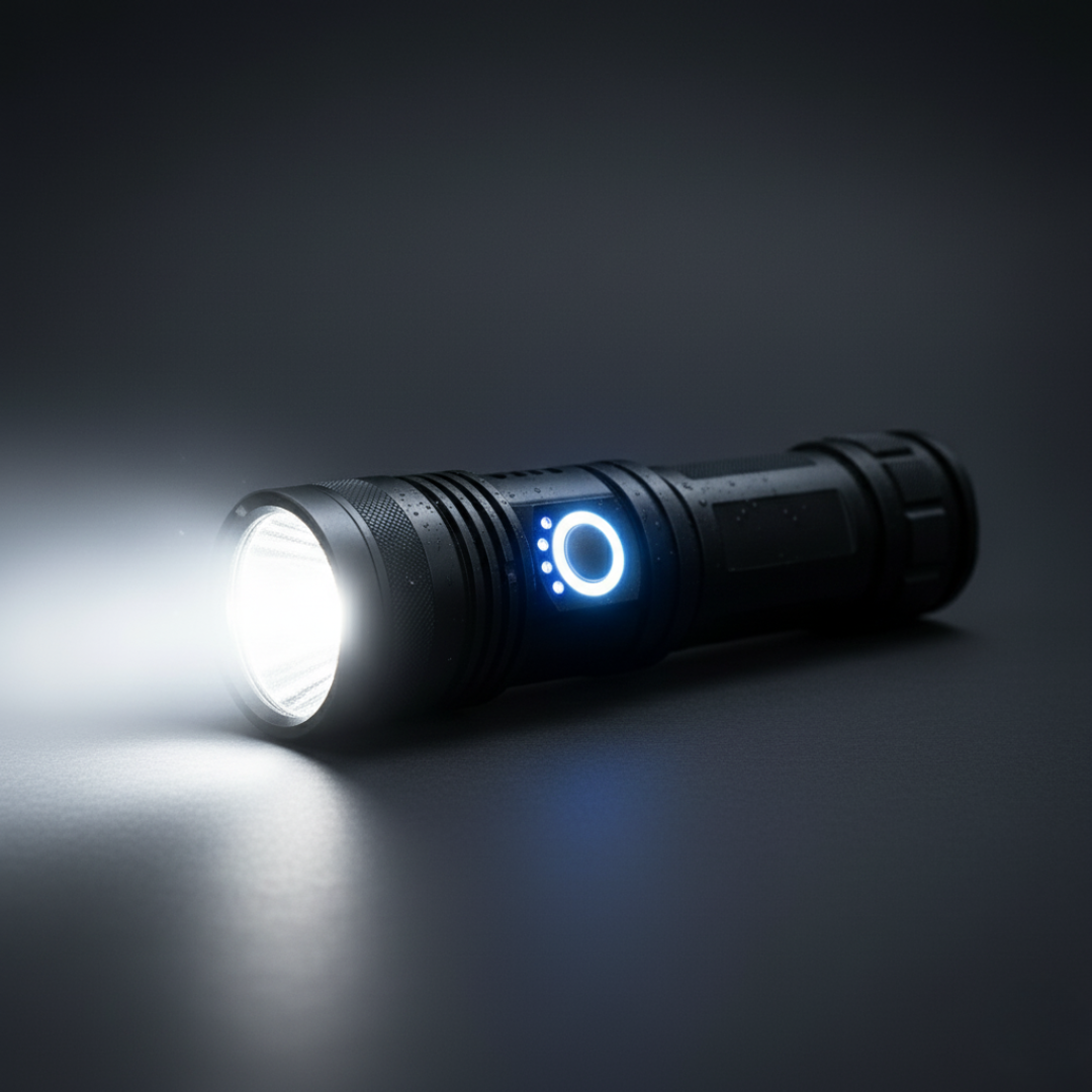 Torcia LED Ricaricabile Impermeabile a Lunga Portata