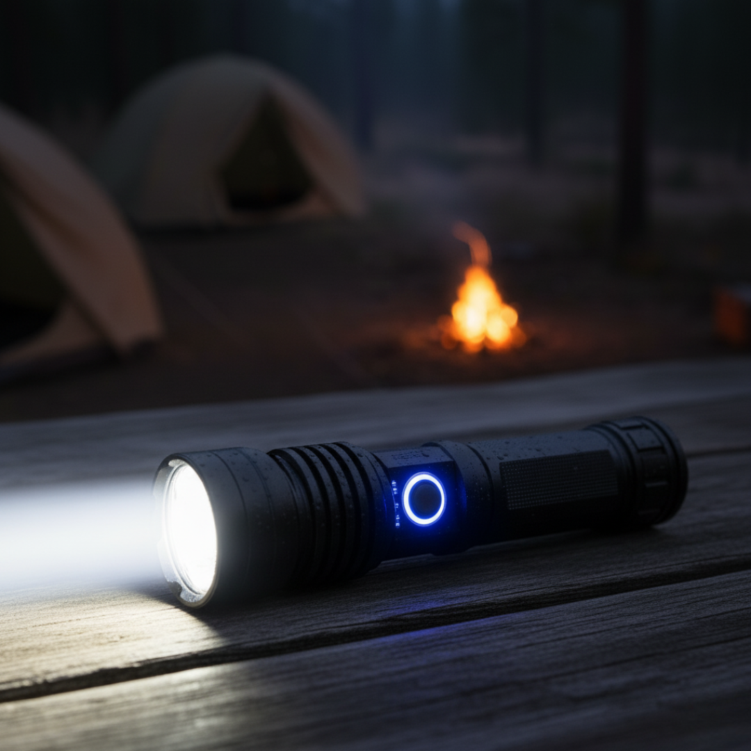 Long Range Waterproof Rechargeable LED Flashlight