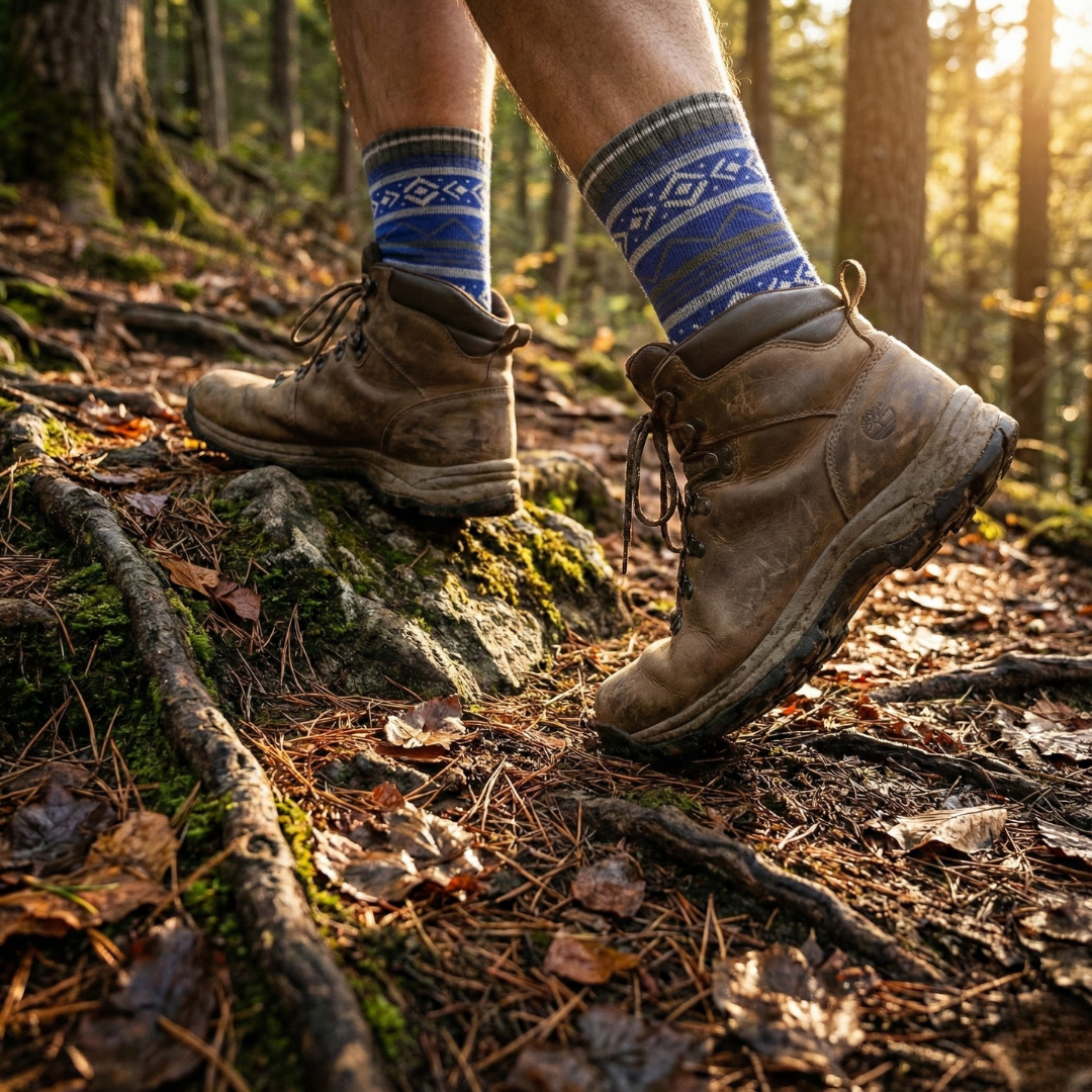 Moisture-Control Knitted Merino Wool Socks