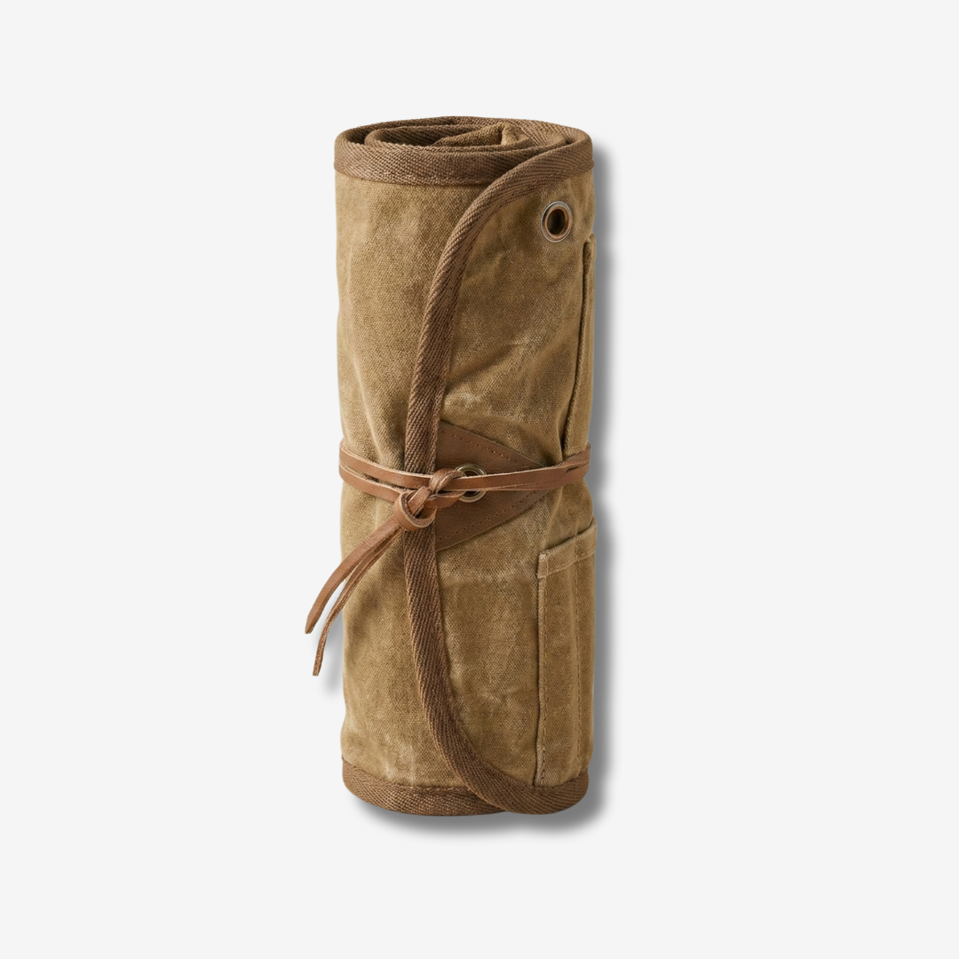 Multi-Compartment Outdoor Utensils Canvas Storage Bag