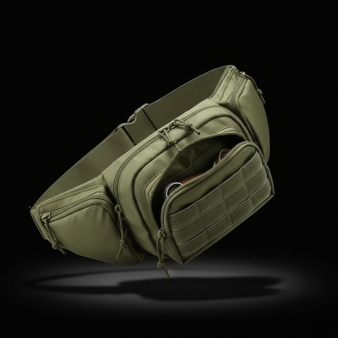 Borsa da vita robusta leggera con più scomparti