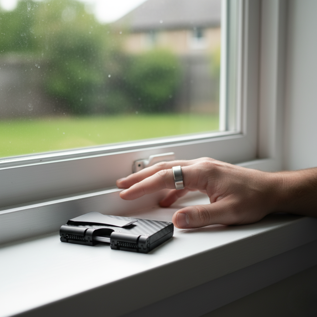 Anello Valor — Anello in acciaio titanio spazzolato per forza quotidiana