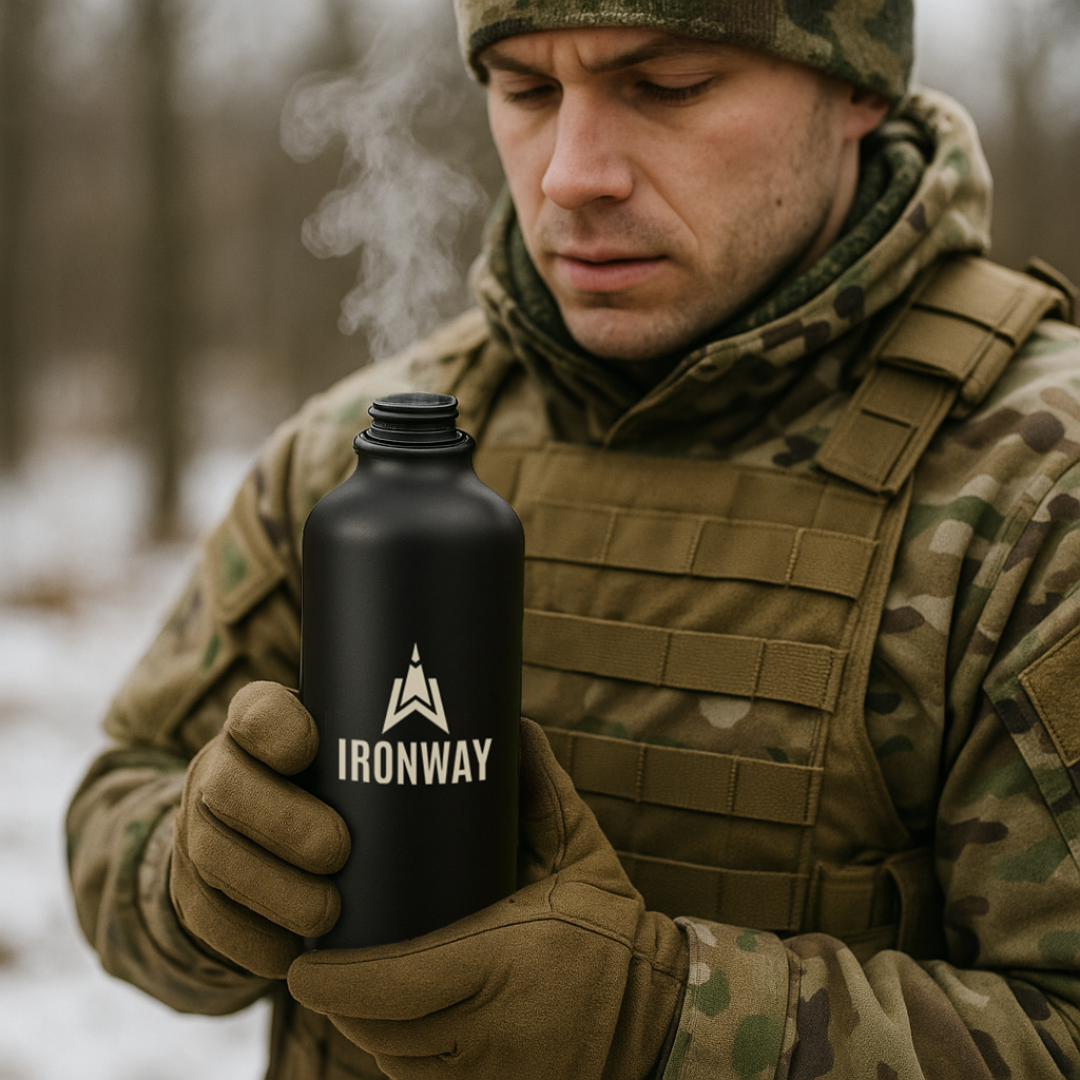 Bottiglia Trail – Bottiglia d'acqua leggera in alluminio con moschettone