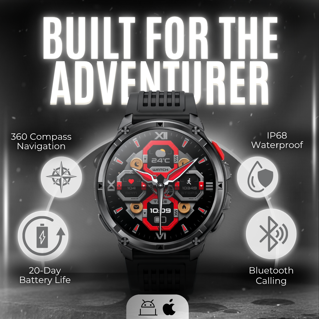 Apex Pro - Smart Tactical Watch for Outdoor Dominance