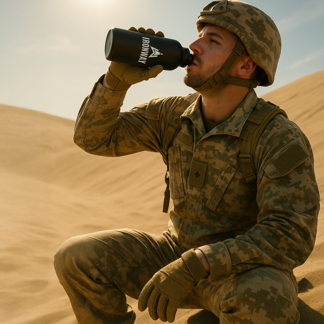 Bottiglia Trail – Bottiglia d'acqua leggera in alluminio con moschettone