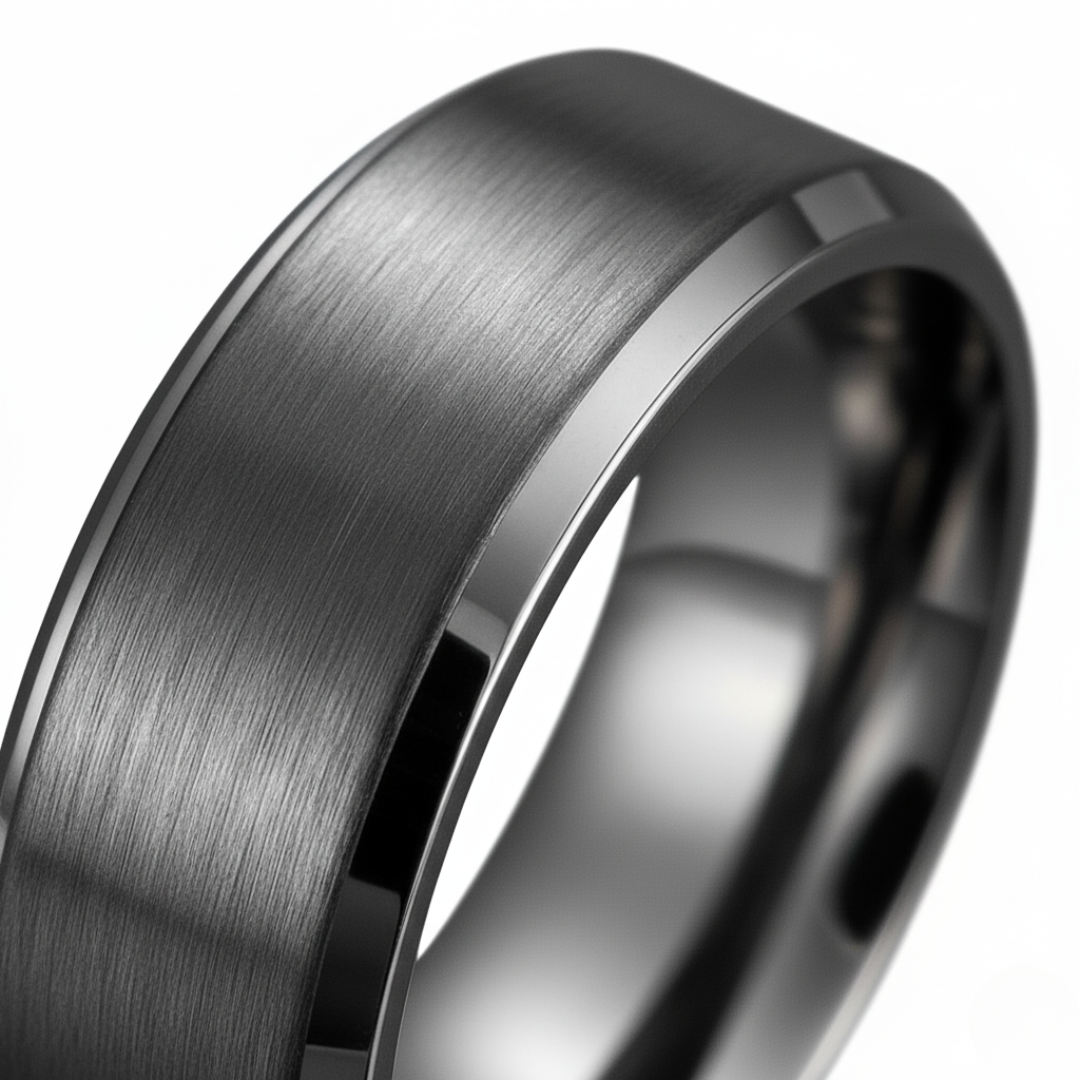Valor Ring — Brushed Titanium Steel Ring for Everyday Strength