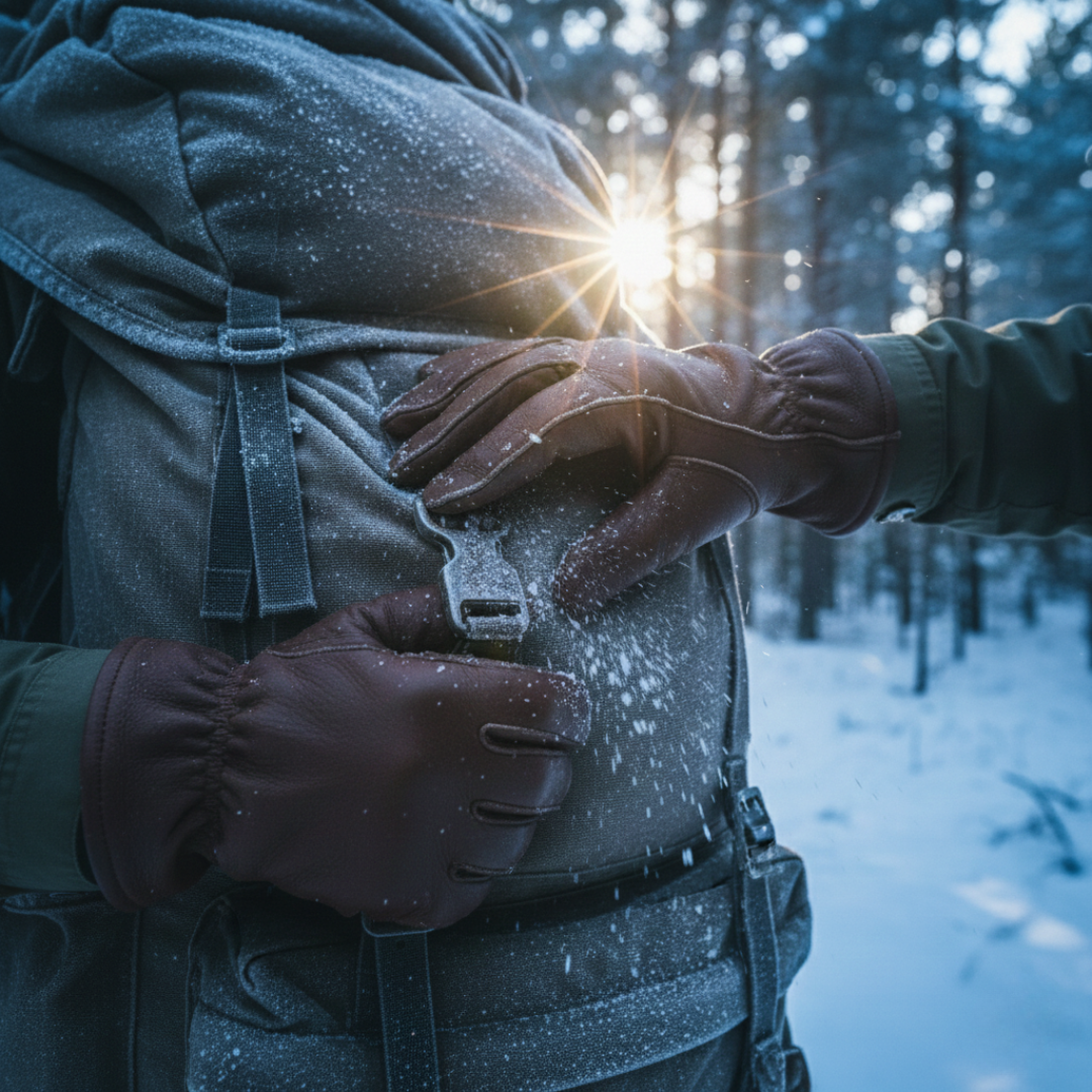 Gants polyvalents en cuir de vachette