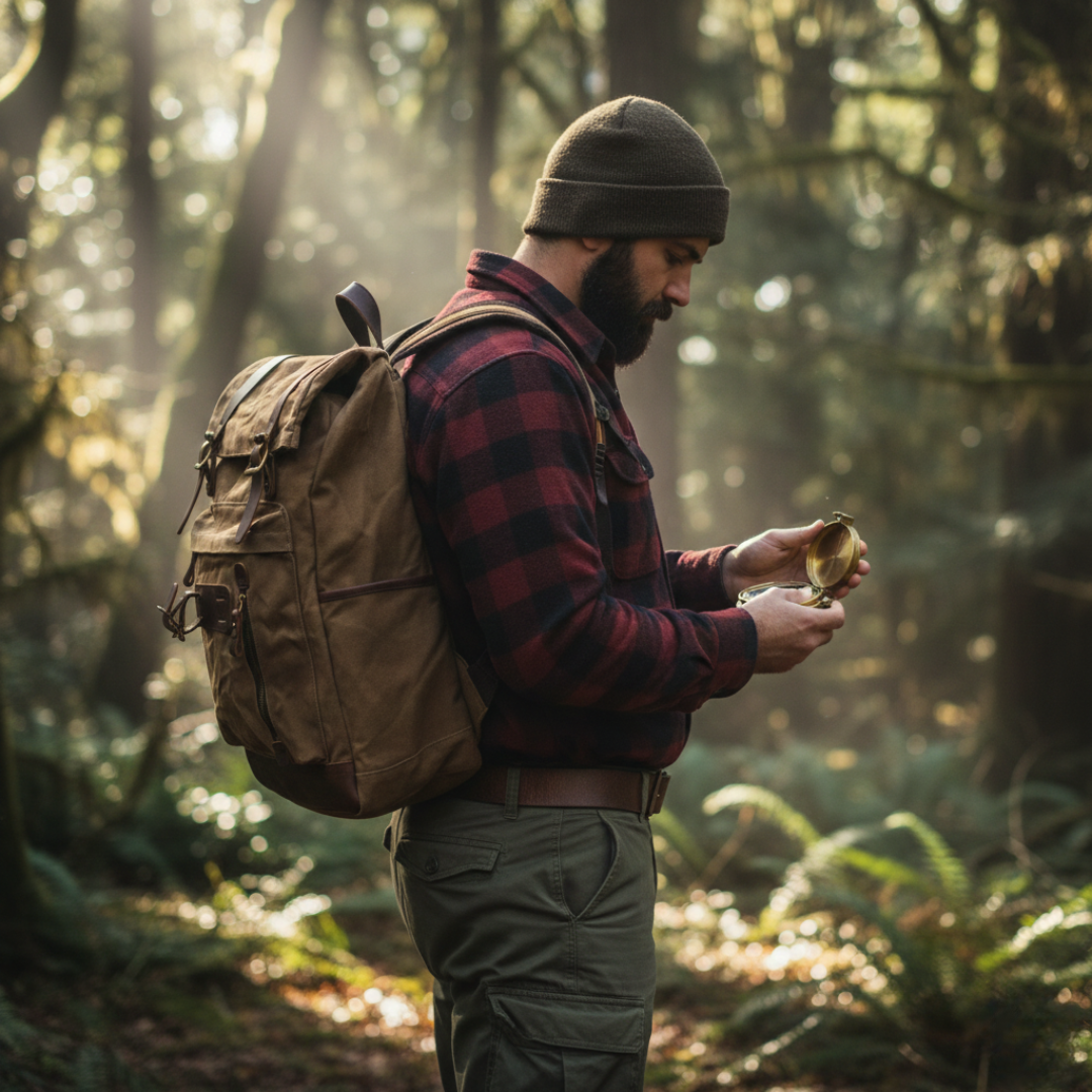 Vintage Canvas Knapsack Backpack