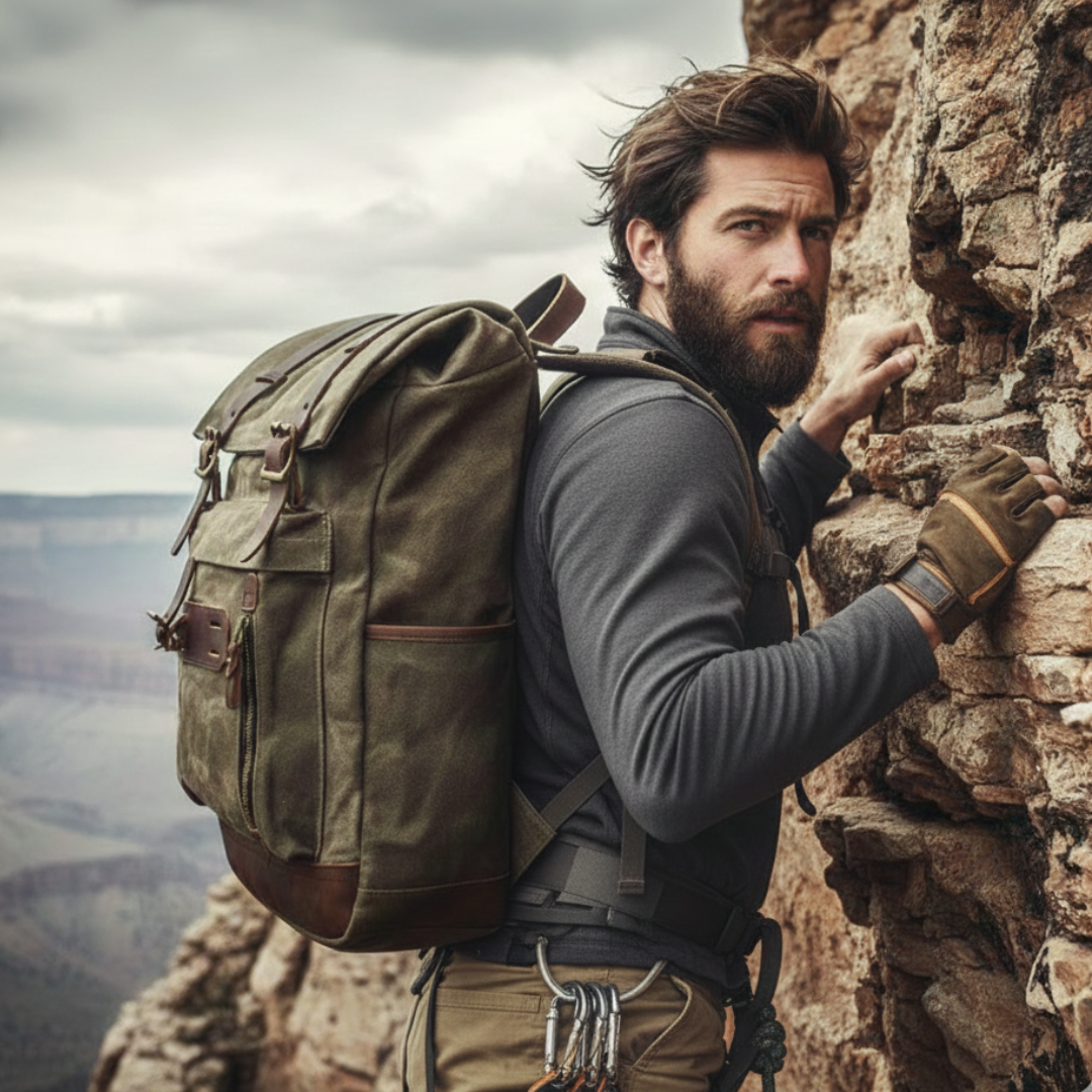 Vintage Canvas Knapsack Backpack